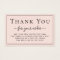Blush pink thin border business thank you insert
