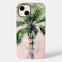 Blush Pink Tropical Palm Tree  