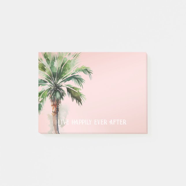 Blush Pink Tropical Palm Tree   Post-it Notes (Front)