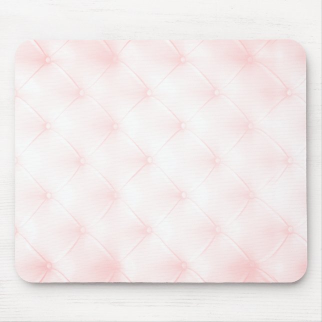 Blush Pink Tufted Upholstery Mouse Pad (Front)