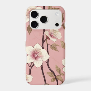 Blush Pink Vintage Floral Branch Pattern Apple