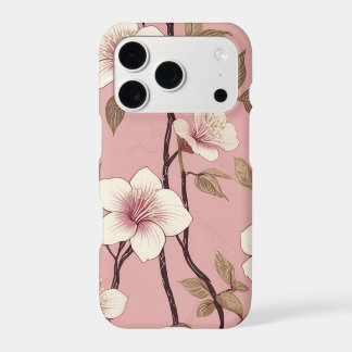 Blush Pink Vintage Floral Branch Pattern Apple