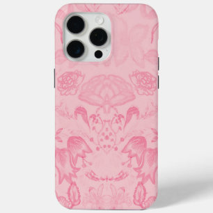 Blush Pink Vintage Floral Pattern Elegant Romantic iPhone 15 Pro Max Case
