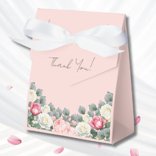 Blush Pink Vintage Garden Roses Bridal Shower Favour Box