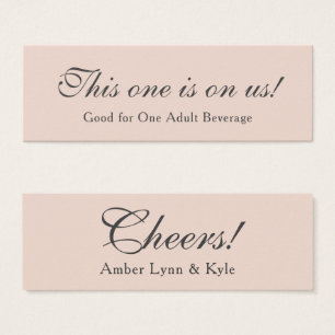Blush Pink w/ Editable Script, Drink Tickets