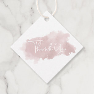 Blush Pink Watercolor Baby Shower Thank You Favour Tags