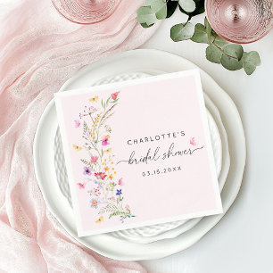 Blush Pink Watercolor Bridal Shower Napkin