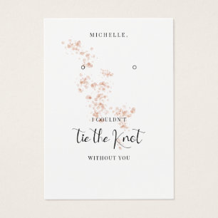 Blush Pink Watercolor Bridesmaid Earring Holder