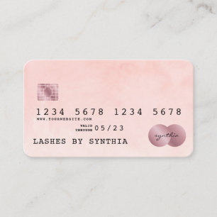 Blush Pink Watercolor Credit Card Style