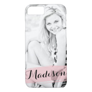 Blush Pink Watercolor Custom Photo Personalised iPhone 8/7 Case