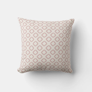 Blush Pink Watercolor Diamond Pattern Minimal Boho Cushion