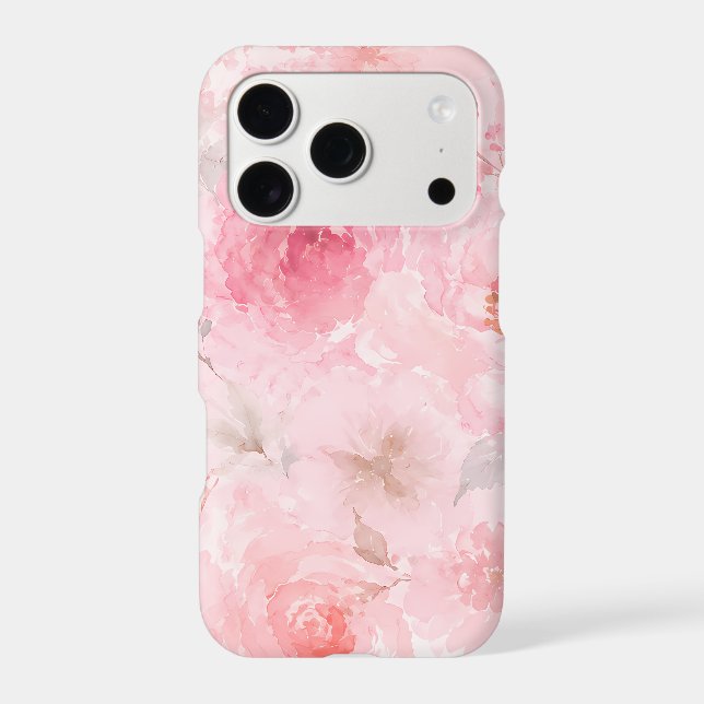 Blush Pink Watercolor Floral Pattern (Back)