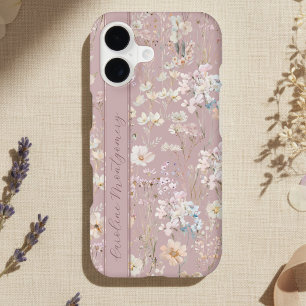 Blush Pink Watercolor Floral Personalised