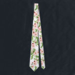 Blush pink watercolor floral wedding tie<br><div class="desc">Blush pink watercolor floral wedding tie. Part of a wedding collection.</div>
