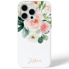 Blush Pink Watercolor Floral with Your Name