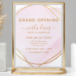 Blush Pink Watercolor Gold Circle Salon Reopening Flyer<br><div class="desc">Blush Pink Watercolor Gold Circle Salon Reopening Flyer. Elegant blush pink watercolor gold circle geometric hand lettered style calligraphy script professional branding. Perfect for makeup artists,  hair stylists,  cosmetologists,  and more!</div>