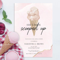 Blush Pink Watercolor Ice Cream Bridal Shower