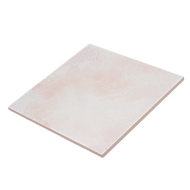 Blush Pink Watercolor Texture Ceramic Tile (Side)