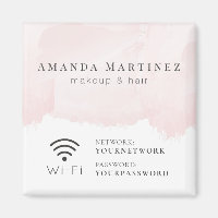 Blush Pink Watercolor Wi-Fi Sign