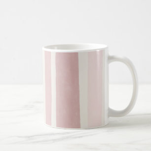 Blush Pink Watercolour Stripes Modern Boho Coffee Mug