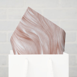 Blush Pink Wavy Streaks Wedding Tissue Paper