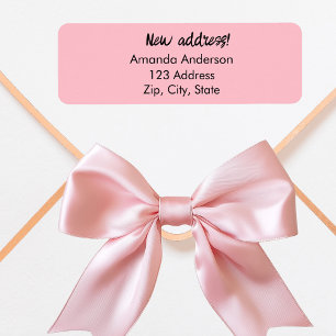Blush pink we have moved new return address label