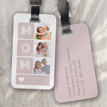 Blush Pink We Love You Mum Photos Luggage Tag<br><div class="desc">Liven up your luggage with this personalised design that's perfect for travellers</div>