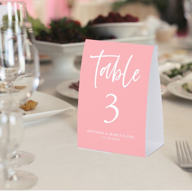 Blush Pink Wedding Table Number  (Creator Uploaded)