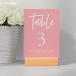 Blush Pink Wedding Table number Card<br><div class="desc">Decent design of this table number is part of Blush Pink collection K178. 


https://www.zazzle.com/collections/119087664065630703
In case you need any type of customisation please contact me via Zazzle chat.</div>