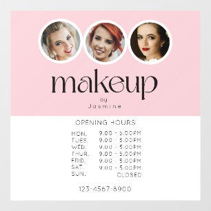 Blush Pink White 3 Photo MUA Opening Hours Windo