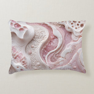 Blush Pink White Abstract Soft Feminine Art Gift Decorative Cushion