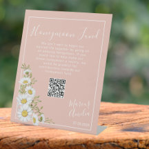 Blush Pink & White Daisies Honeymoon Fund 