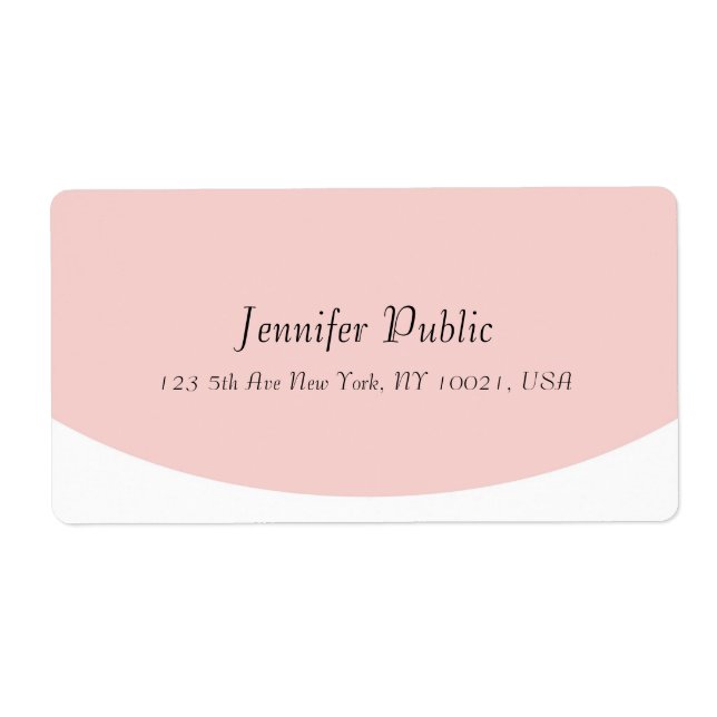 Blush Pink White Elegant Modern Script Template (Front)