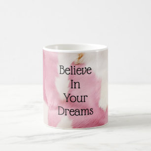 Blush Pink White Gold Cowhide Animal Coffee Mug