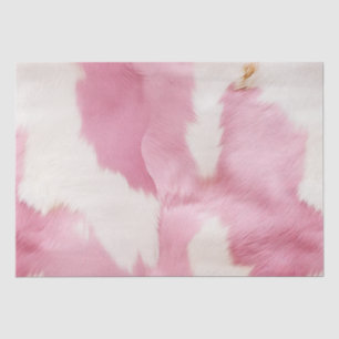 Blush Pink White Gold Cowhide Animal Tissue Paper