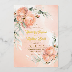 Blush Pink White Rose Wedding