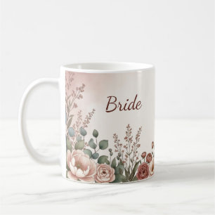  Blush Pink Wildflower Bridal Shower Gift Mug