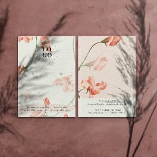 Blush Pink Wildflower Earring Display Card