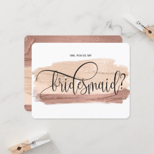 Blush Pink  will you be my bridesmaid invitation