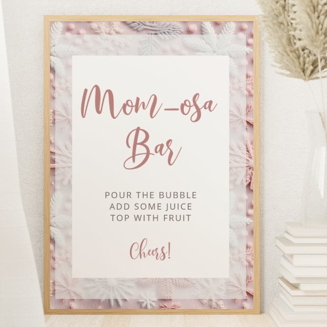 Blush Pink Winter Mum-osa Bar Poster (Creator Uploaded)