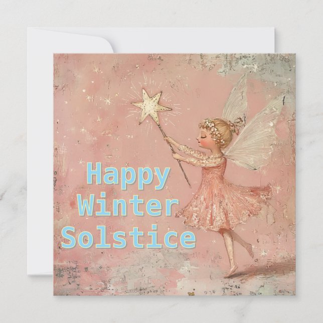 Blush Pink Winter Solstice Card (Front)