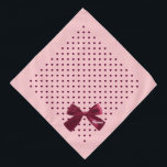 Blush Pink With Burgundy Hearts & Bow Monogram Pet Bandana<br><div class="desc">Pastel Coral Blush Pink,  dotted with burgundy hearts,  and finished with a girly merlot burgundy bow...  then monogrammed and personalised with your pet's name. Background colour,  and text style,  size and colour can be changed,  using the edit menu.</div>