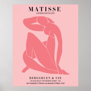 Blush Pink Woman Poster   Matisse Style Wall Art