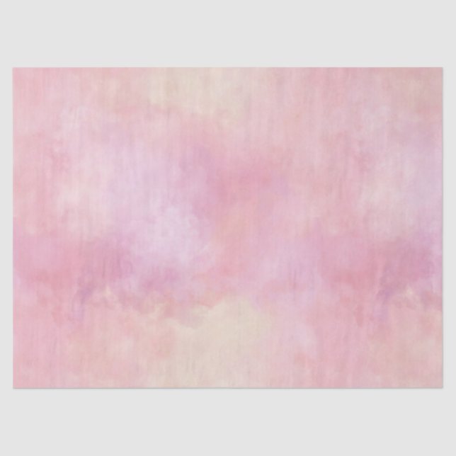 Blush Pink Yellow Tie dye Tissue Paper (Front)