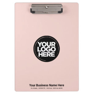 Blush Pink Your Business Logo, slogan, website Clipboard