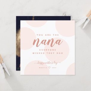 Blush Polka Dot Mother's Day For Nana Photo Card