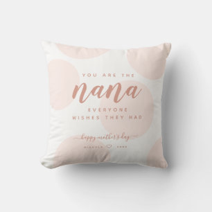 Blush Polka Dot Mother's Day For Nana Photo Cushion