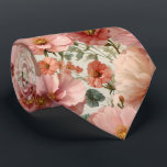 Blush Poppies Botanical Wedding Tie<br><div class="desc">Blush poppies bloom in soft watercolor style on cream for a romantic and dreamy floral tie—perfect for cottagecore weddings or garden parties.

Easy to personalise using the personalise this template button.</div>