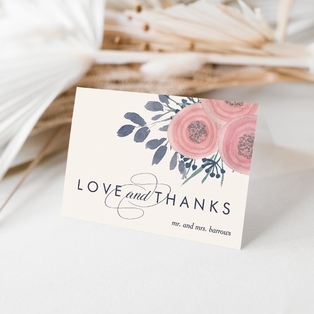 Blush Poppies Thank You Card (Creator Uploaded)