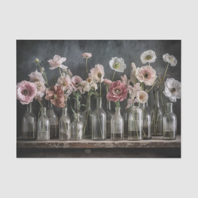 Blush Poppies  Tissue Paper (Front)